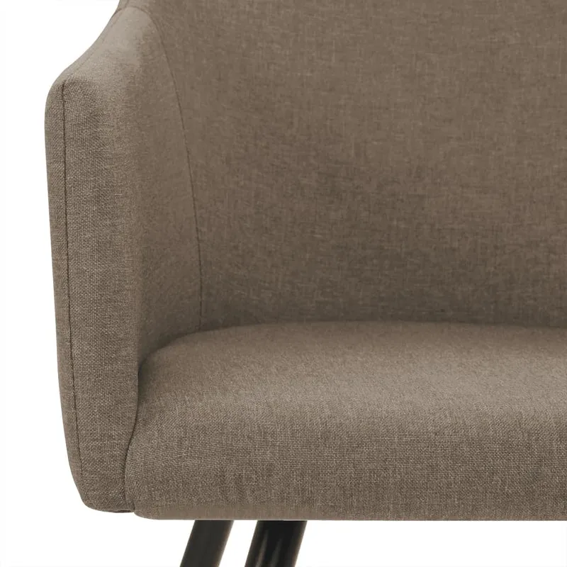 Lot de 2 chaises de salle à manger cuisine confortable et moderne en tissu taupe CDS021058