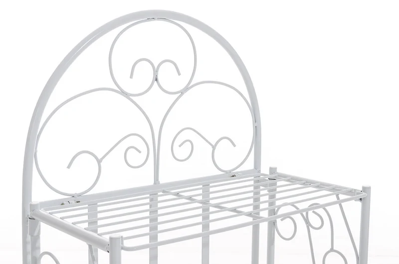 Etagère 3 étagères rangement cuisine balcon salle de bain rabattable en métal blanc 10_0003995
