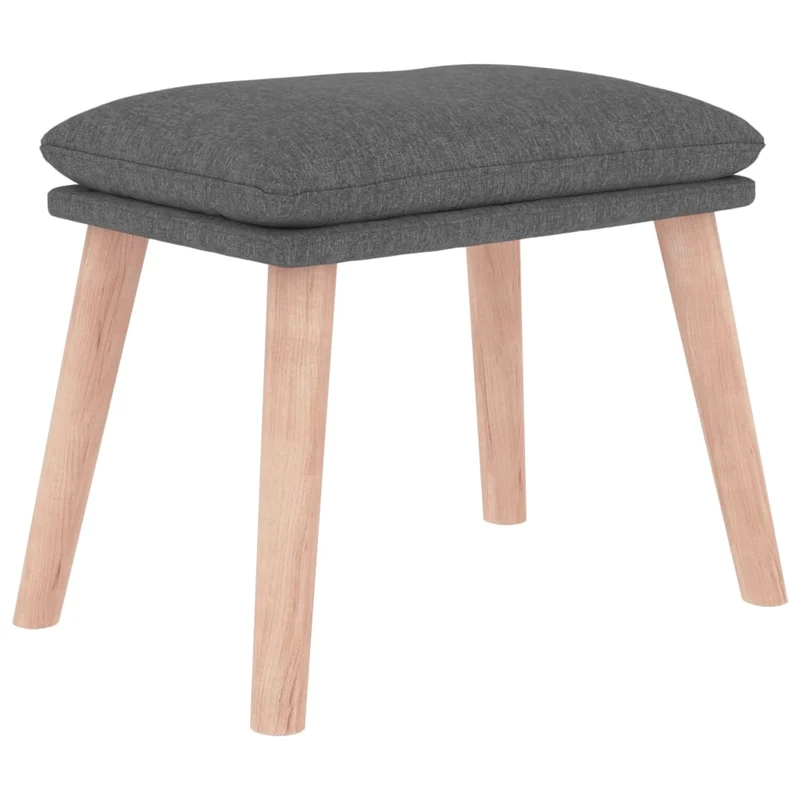 Repose-pieds tabouret 45 x 29,5 x 35 cm tissu gris DEC030207
