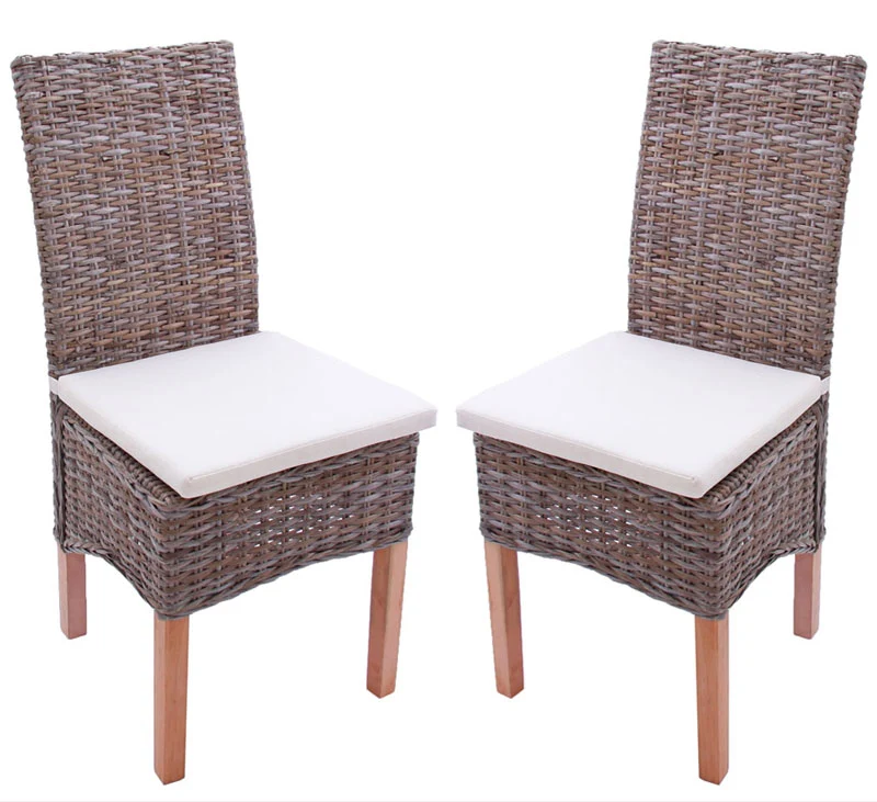 Lot de 2 chaises de salle à manger en kubu rotin avec coussins 97 cm bois d’acajou rotin naturel 04_0007344