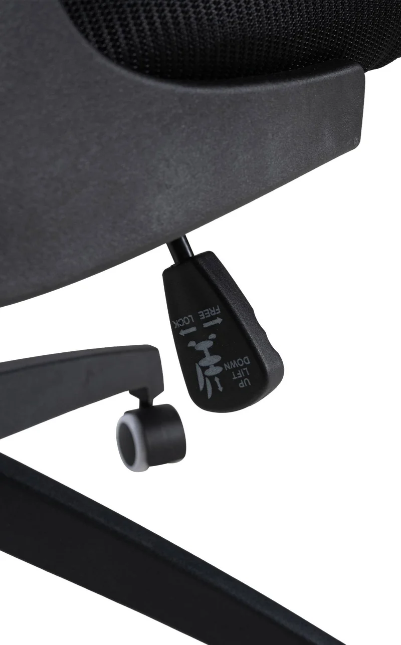 Chaise de bureau sur roulettes accoudoirs rabattables dossier en maille respirante noir 10_0006959