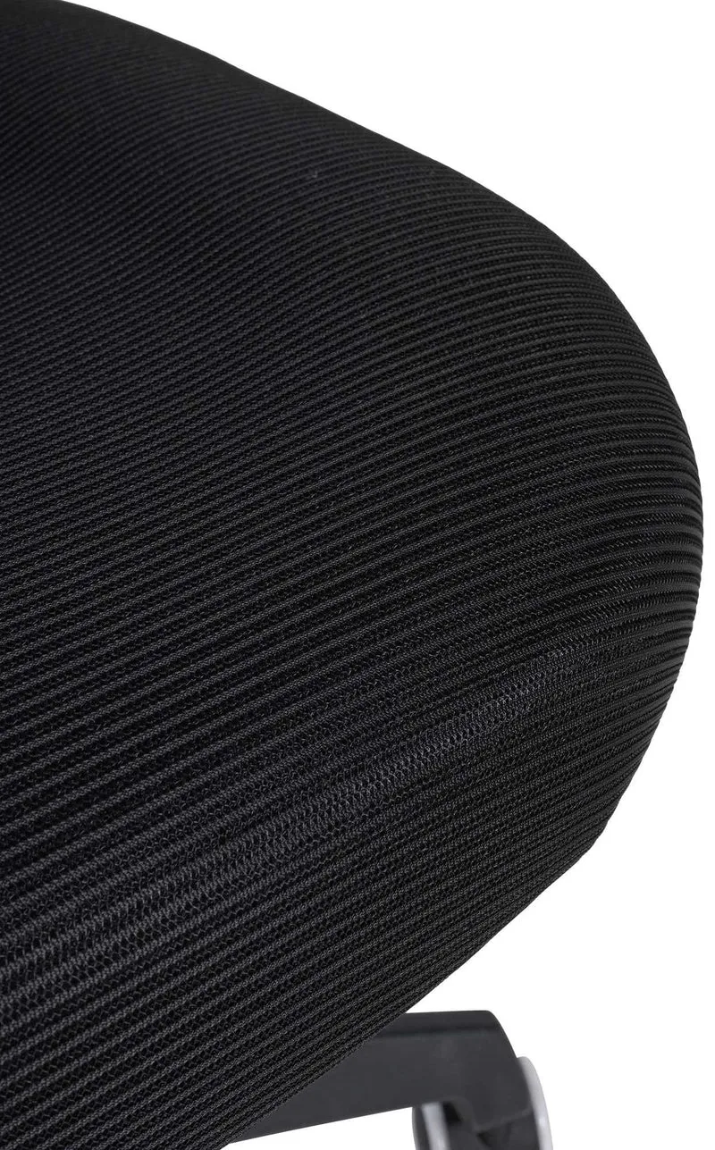 Chaise de bureau sur roulettes accoudoirs rabattables dossier en maille respirante noir 10_0006959