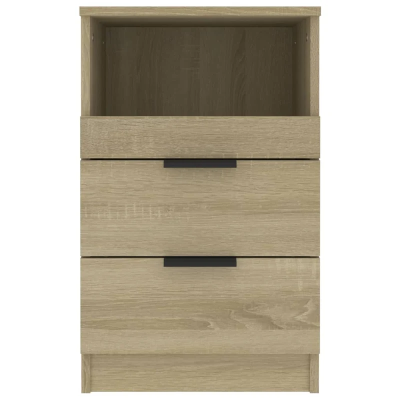 Lot de 2 tables de chevet avec tiroirs 40 x 36 x 65 cm en bois d'ingénierie couleur chêne DEC035296