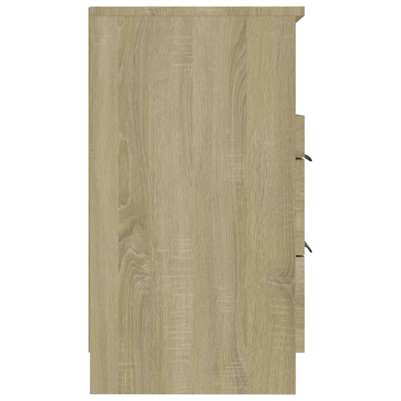Lot de 2 tables de chevet avec tiroirs 40 x 36 x 65 cm en bois d'ingénierie couleur chêne DEC035296