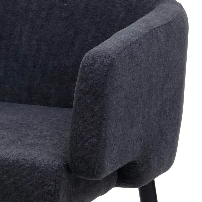 Ensemble de salle à manger 2x chaise de salle à manger et 1x banc en tissu anthracite 04_0006755