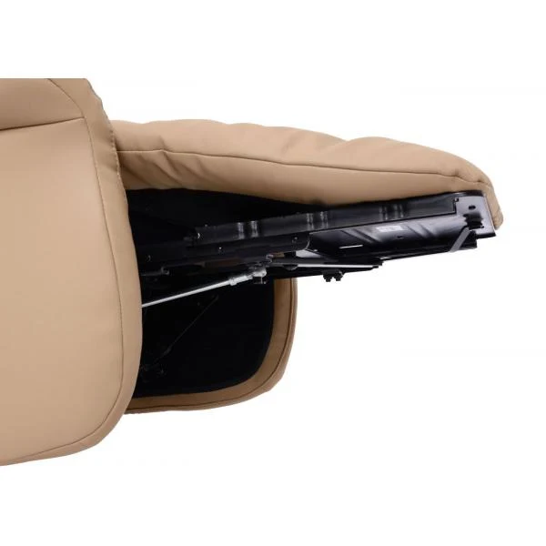 Fauteuil de relaxation tv fonction inclinable rotatif avec repose-pieds et dossier en cuir gris 04_0006828