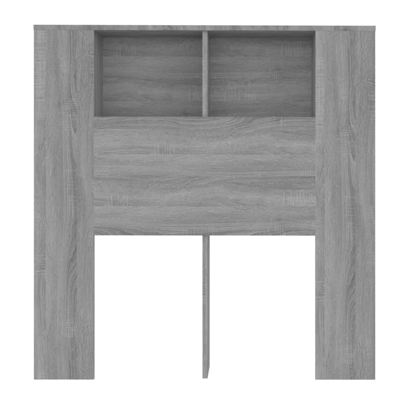 Tête de lit avec rangement accessoire de lit table de chevet étagère 100 x 18,5 x 104,5 cm MDF gris TDL0200014
