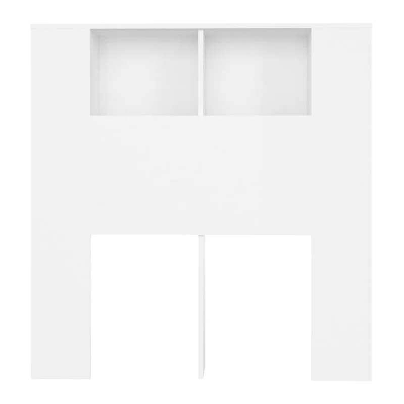 Tête de lit avec rangement accessoire de lit table de chevet étagère 100 x 18,5 x 104,5 cm MDF blanc TDL0200112