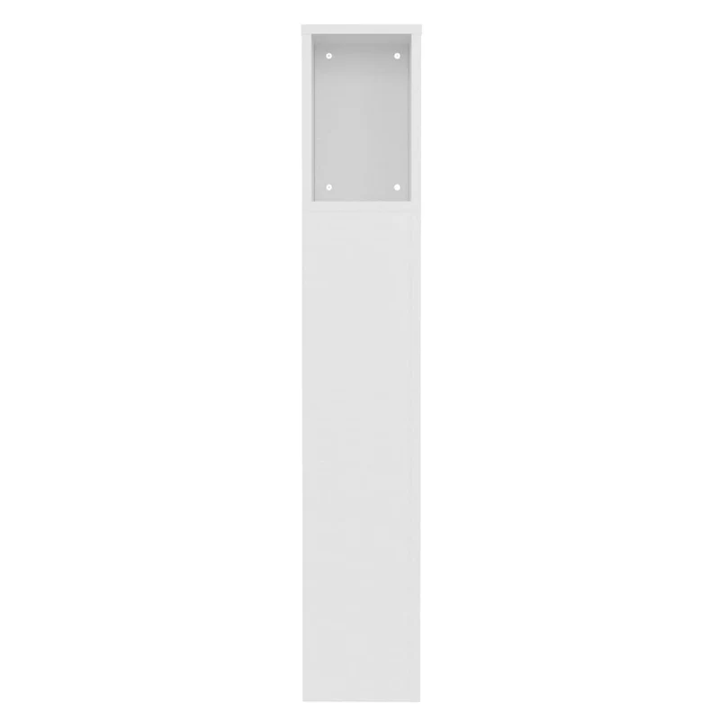 Tête de lit avec rangement accessoire de lit table de chevet étagère 100 x 18,5 x 104,5 cm MDF blanc TDL0200112