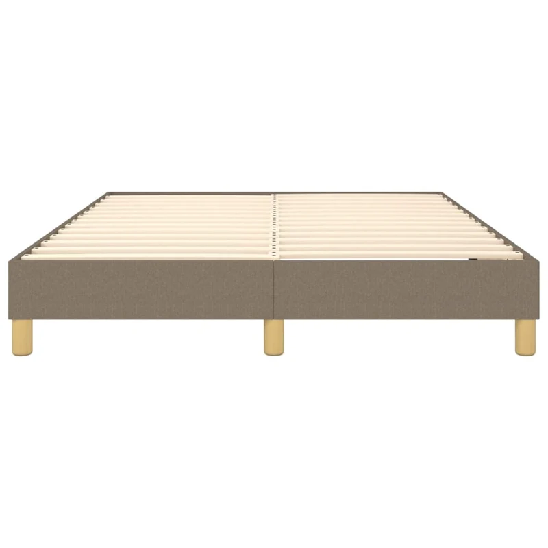 Sommier à lattes sur pieds cadre de lit 140x190 cm tissu taupe TDL0206935