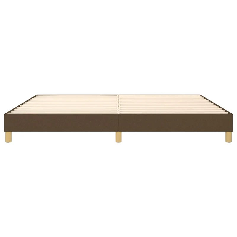 Sommier à lattes sur pieds cadre de lit 200x200 cm tissu marron foncé TDL0207056