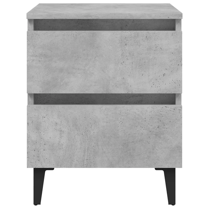 Lot de 2 tables de chevet avec tiroirs 40 x 35 x 50 cm bois d'ingénierie gris DEC035364