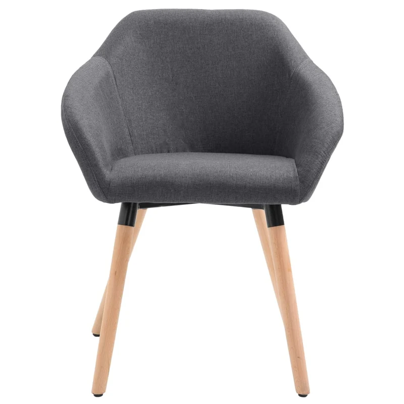 Lot de 4 chaises de salle à manger cuisine design moderne gris foncé tissu CDS021559