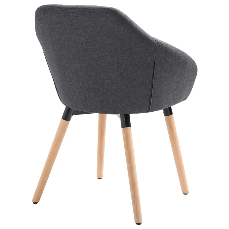 Lot de 4 chaises de salle à manger cuisine design moderne gris foncé tissu CDS021559