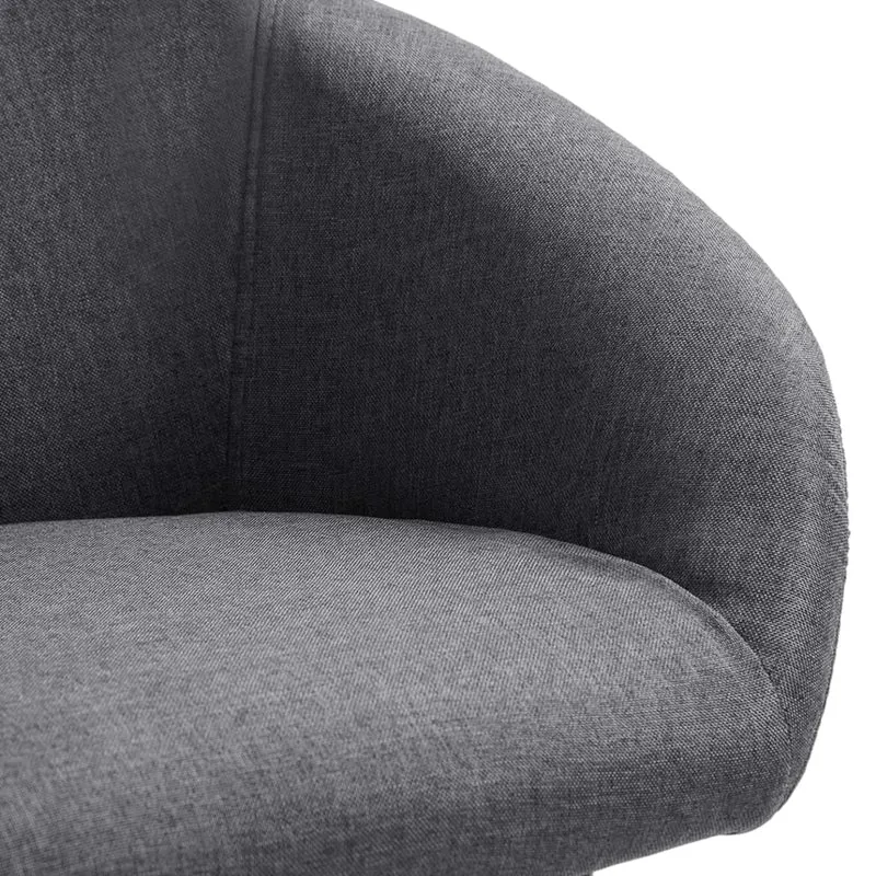 Lot de 4 chaises de salle à manger cuisine design moderne gris foncé tissu CDS021559