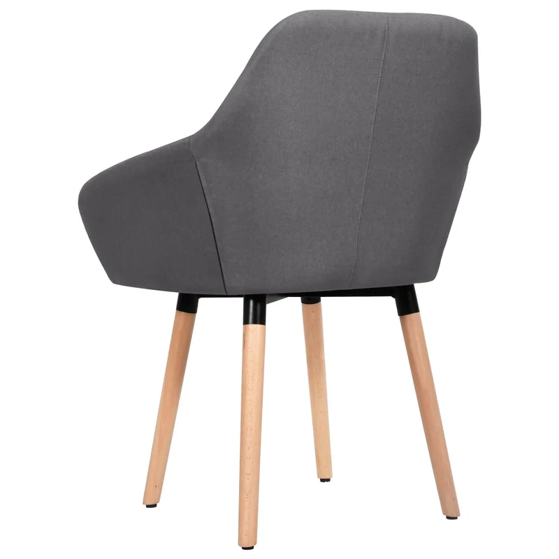 Lot de 2 chaises de salle à manger cuisine design moderne tissu gris foncé CDS020543