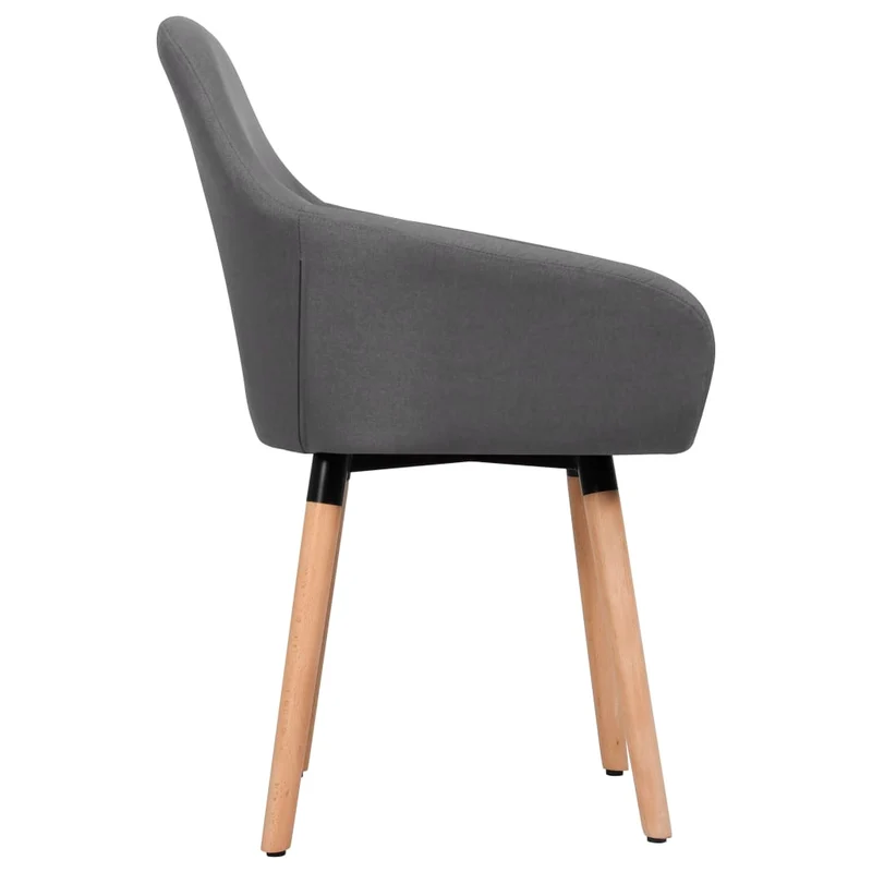 Lot de 2 chaises de salle à manger cuisine design moderne tissu gris foncé CDS020543