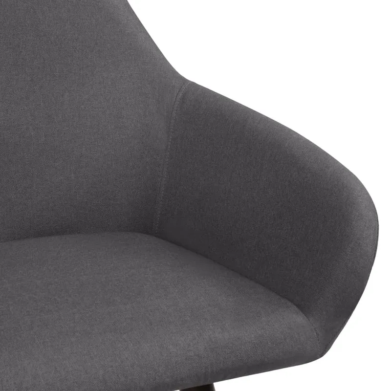 Lot de 2 chaises de salle à manger cuisine design moderne tissu gris foncé CDS020543