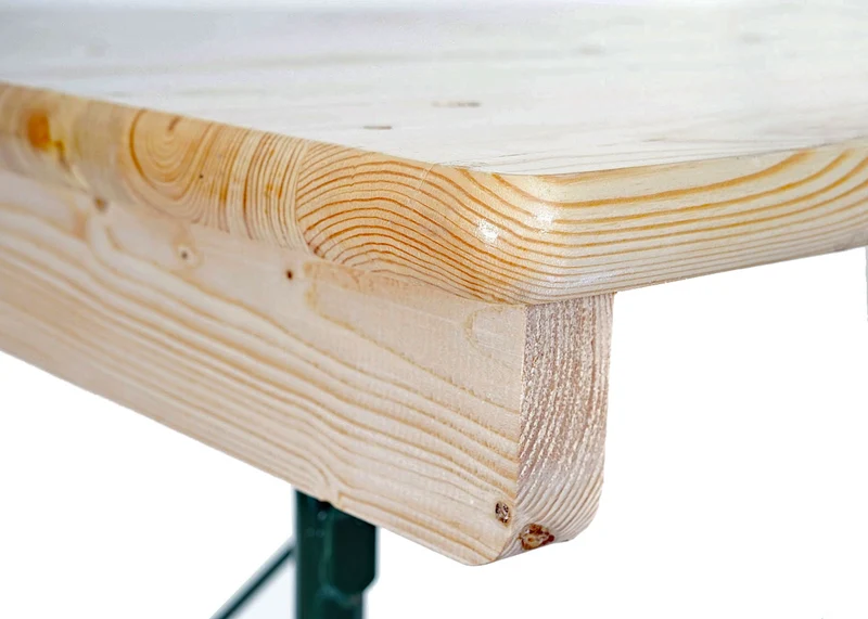 Table haute extérieure en pin massif avec étagère et structure métal 110 x 125 x 70 cm 04_0008514