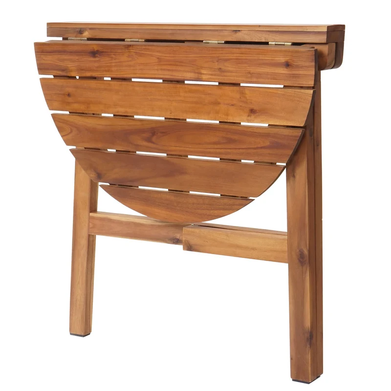 Table pliante de jardin balcon intérieur/extérieur pliable en bois d'acacia 71x70x34 cm 04_0008552