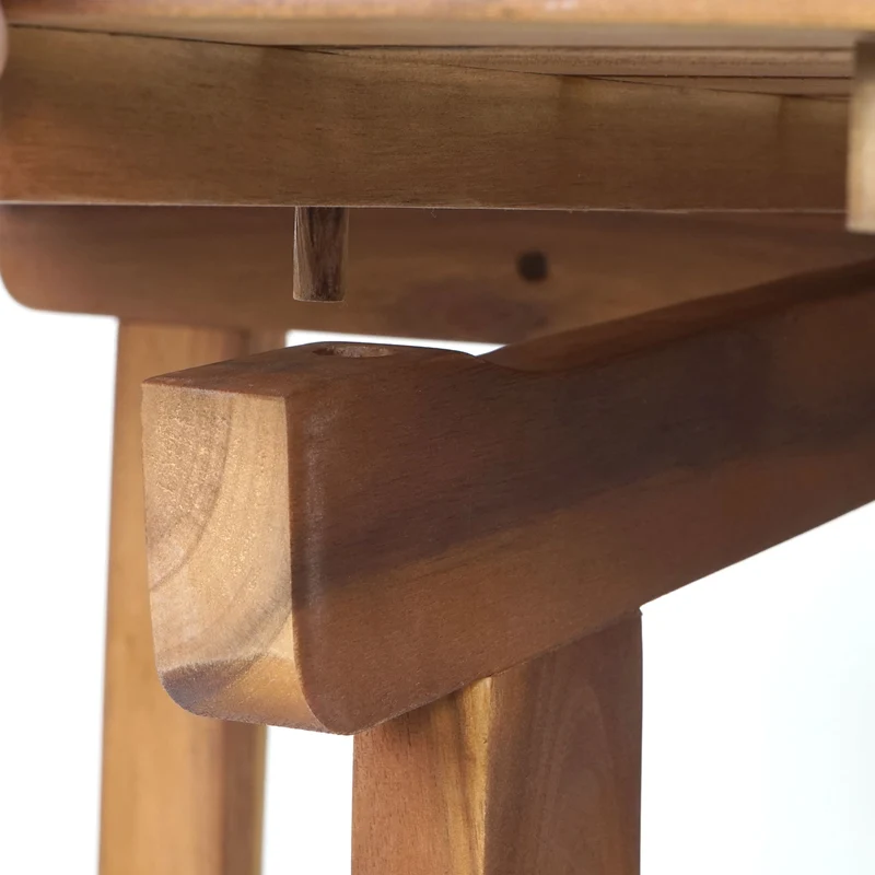 Table pliante de jardin balcon intérieur/extérieur pliable en bois d'acacia 71x70x34 cm 04_0008552