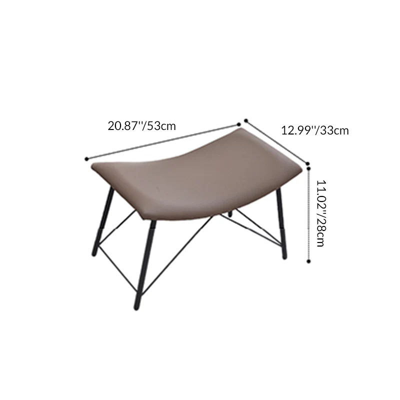 Contemporary Creative Eco Leather Suede Carbon Steel Oak Curved Semi-Enclosed Accent Chair With Backrest For Living Room