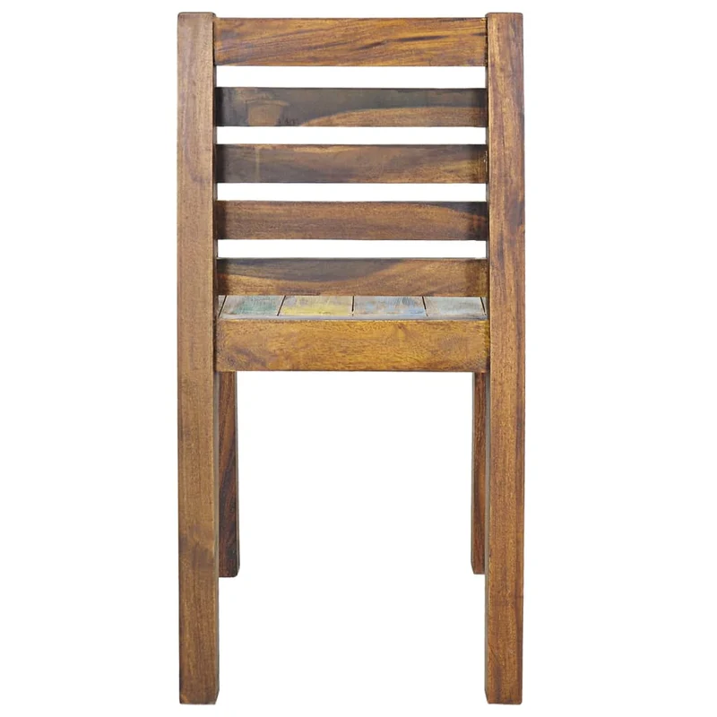 Lot de 2 chaises de salle à manger cuisine design vintage bois de récupération solide CDS020286