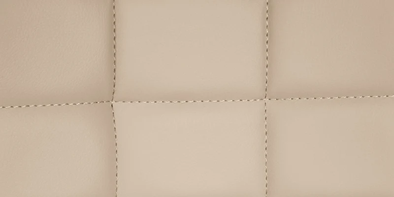 Lot de 2 tabourets de bar structure métallique noir assise en PVC crème avec surpiqûres 10_0004442