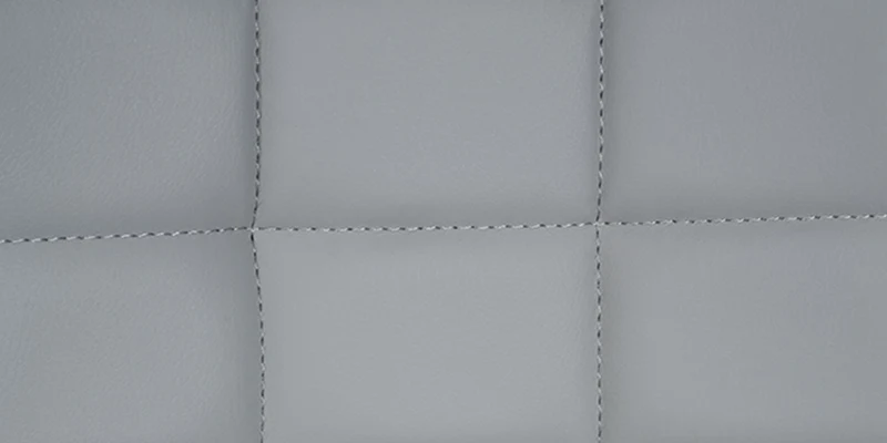 Lot de 2 tabourets de bar structure métallique noir assise en PVC gris avec surpiqûres 10_0004443