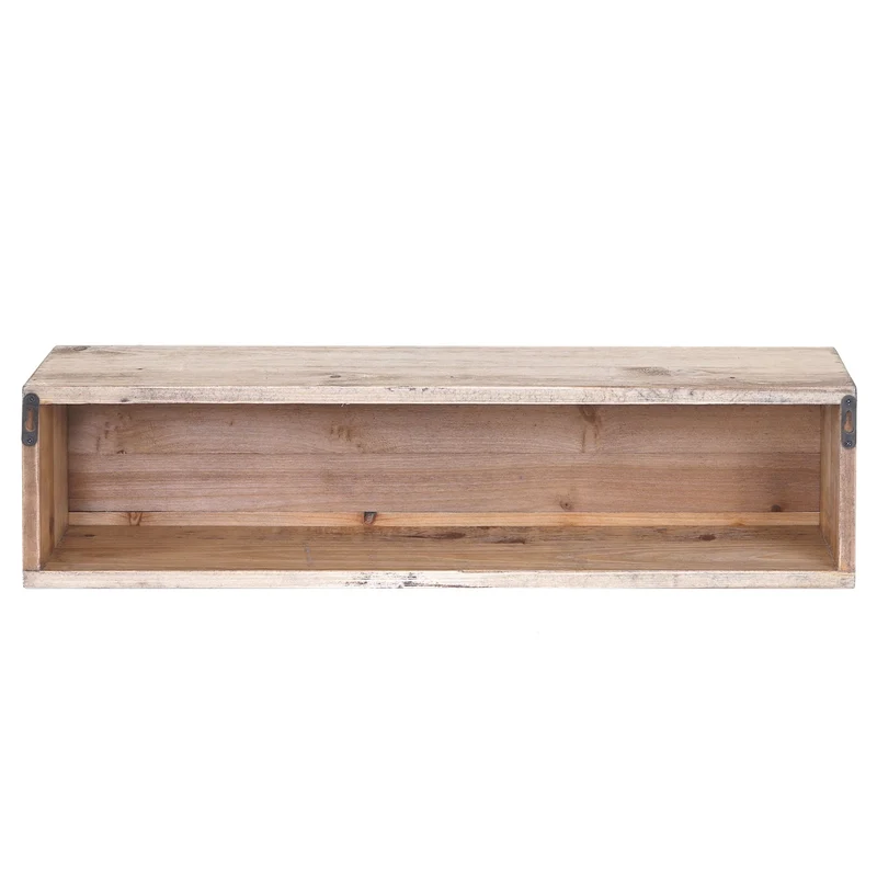 Étagère murale étagère suspendue en bois massif de pin style vintage patchwork 65 x 16 x 13 cm 04_0006787