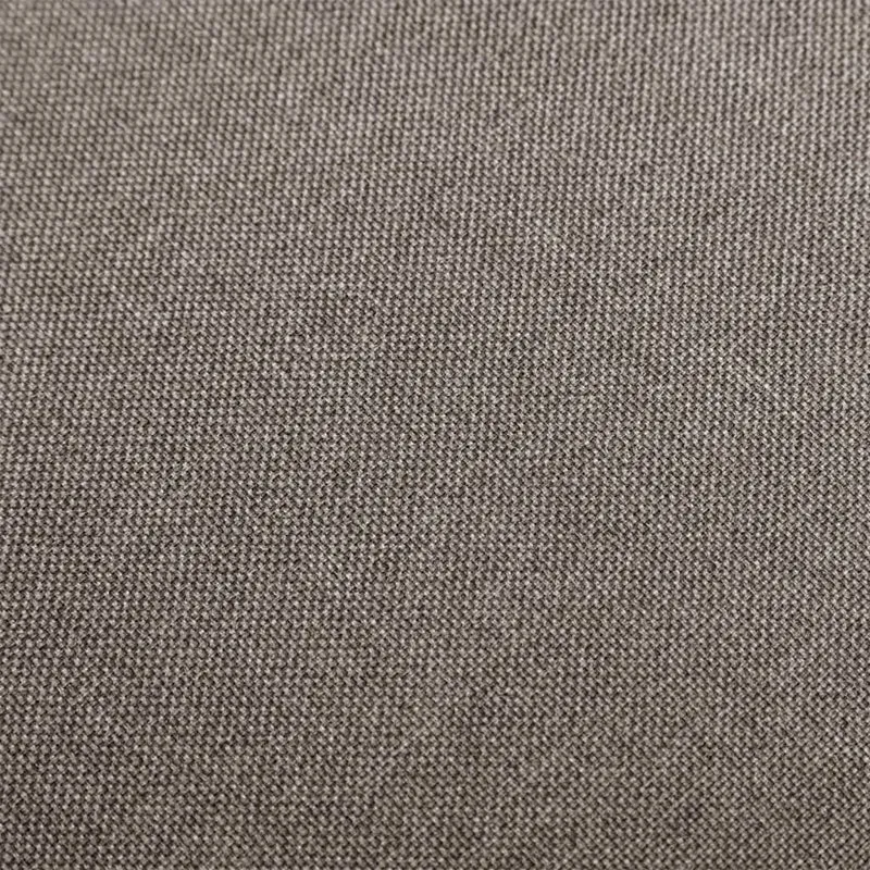 Lot de 2 tabourets de bar chaises hautes en tissu taupe et bois de hêtre DEC029875