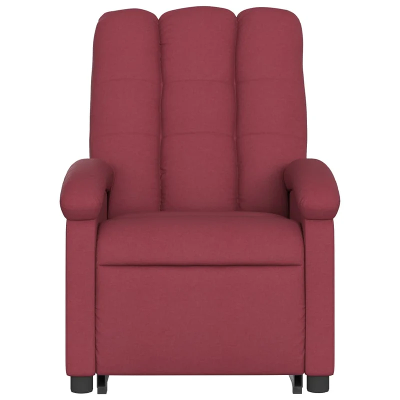 Fauteuil relax TV fonction de levage électrique très confortable en tissu rouge bordeaux DEC028547