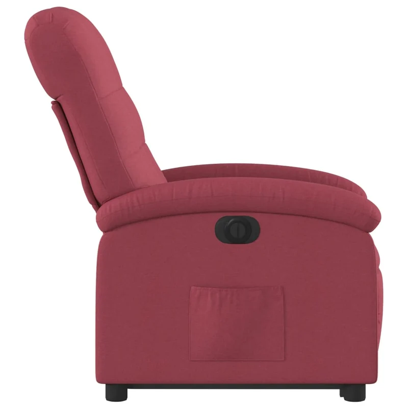 Fauteuil relax TV fonction de levage électrique très confortable en tissu rouge bordeaux DEC028547
