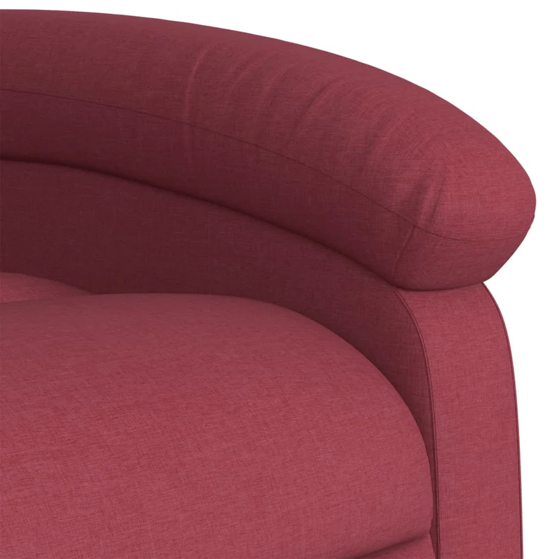 Fauteuil relax TV fonction de levage électrique très confortable en tissu rouge bordeaux DEC028547