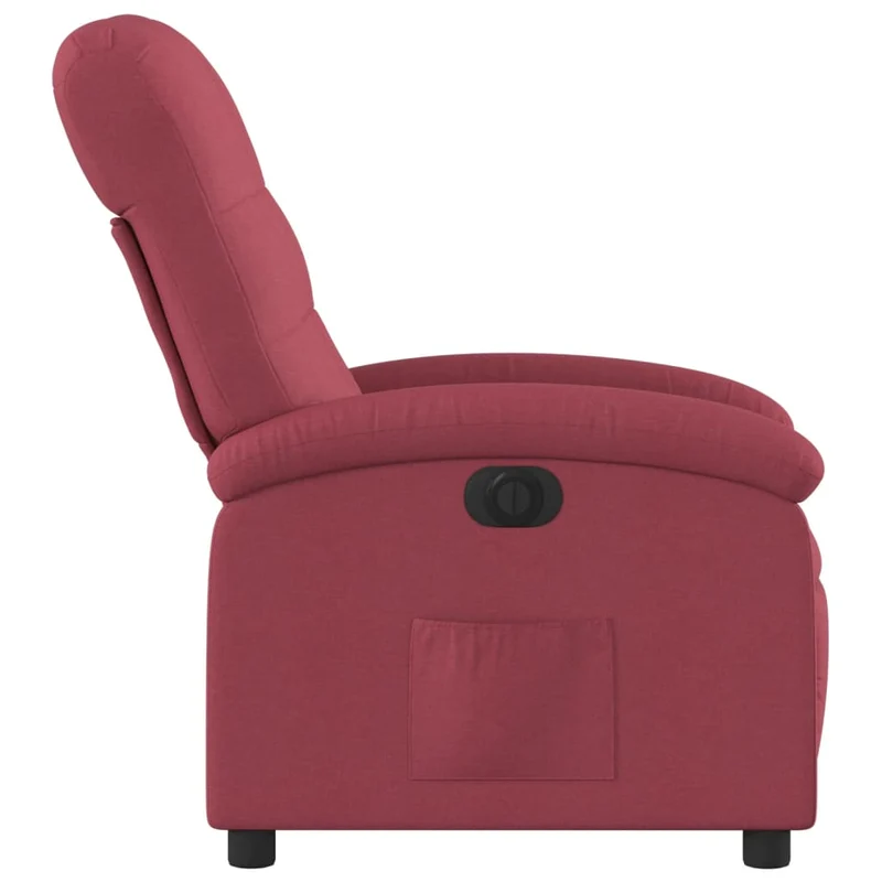 Fauteuil relax TV fonction de levage électrique très confortable en tissu rouge bordeaux DEC028529