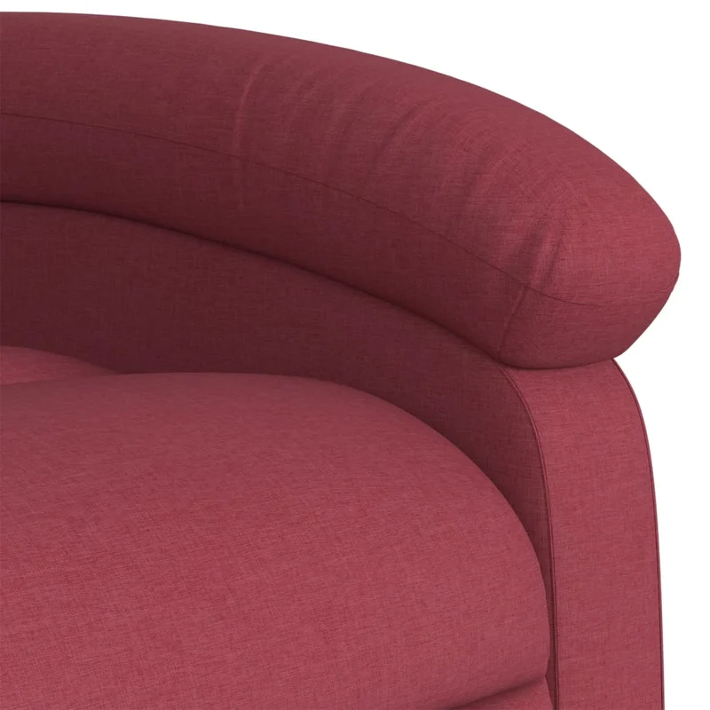 Fauteuil relax TV rembourrage confortable fonction de levage électrique en tissu rouge DEC028159