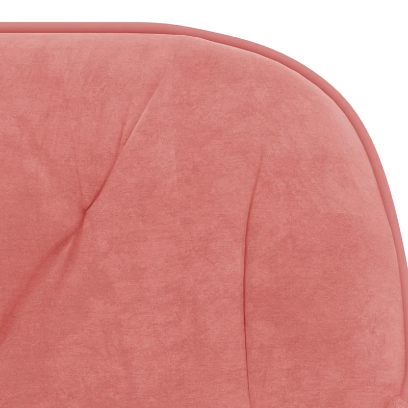 Lot de 2 chaises de salle à manger siège pivotant hauteur réglable en velours rose et métal DEC025299