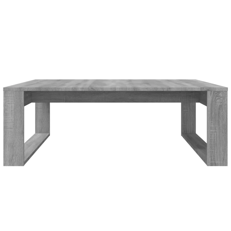 Table basse design moderne et contemporaine 100 x 100 x 35 cm bois d'ingénierie gris DEC039925