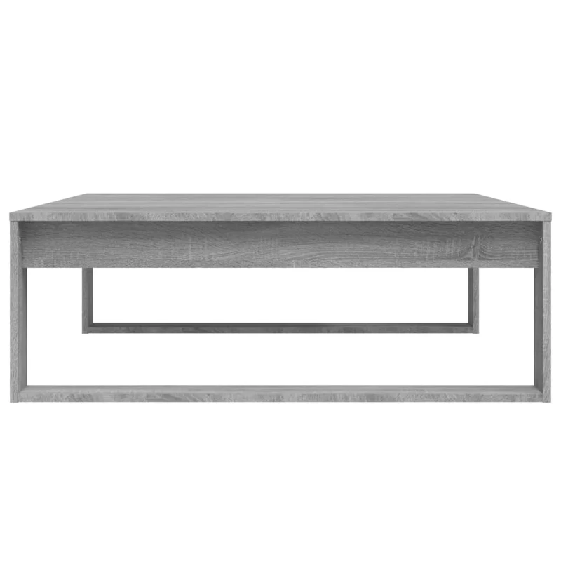 Table basse design moderne et contemporaine 100 x 100 x 35 cm bois d'ingénierie gris DEC039925