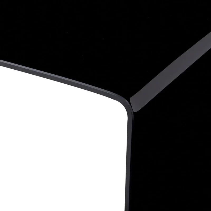 Table basse design moderne et contemporaine 98 x 45 x 31 cm Verre trempé noir DEC039866