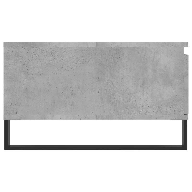 Table basse avec tiroir design moderne et contemporain 90 x 60 x 35 cm bois d'ingénierie gris et fer DEC039401