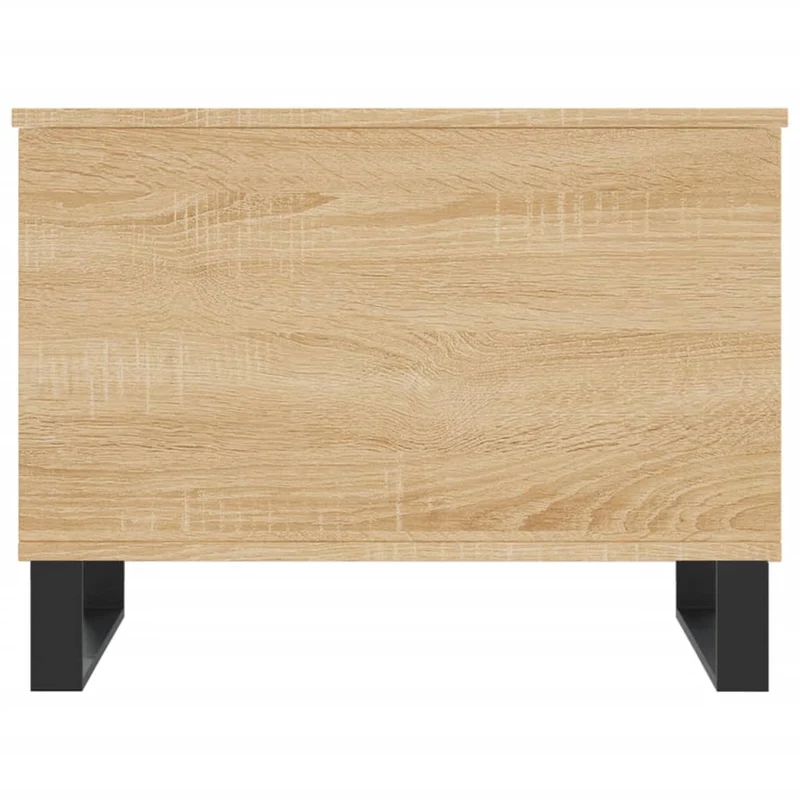Table basse avec plateau relevable 60 x 44,5 x 45 cm bois d'ingénierie couleur chêne et métal DEC038971