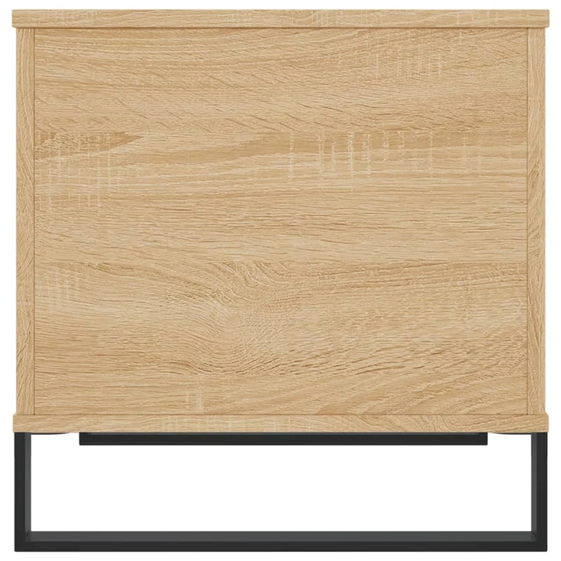 Table basse avec plateau relevable 60 x 44,5 x 45 cm bois d'ingénierie couleur chêne et métal DEC038971