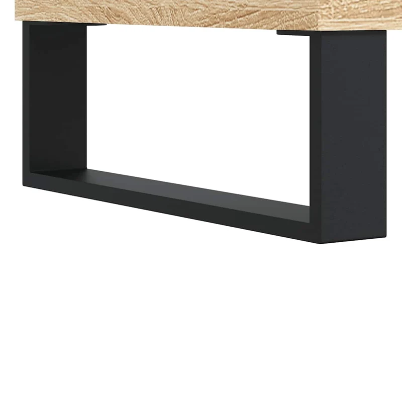 Table basse avec plateau relevable 60 x 44,5 x 45 cm bois d'ingénierie couleur chêne et métal DEC038971