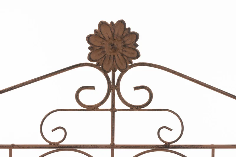 Etagère sur 4 niveaux rangement style rustique 160x60 cm en métal marron vieilli 10_0003914