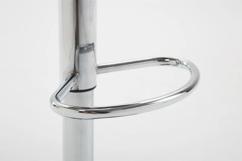 Lot de 2 tabourets de bar en tissu gris pieds métal chromé pivotant et hauteur réglable 10_0000821