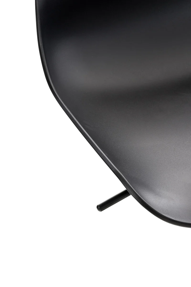 Lot de 2 tabourets de bar pieds trompette style contemporain avec repose-pieds hauteur réglable en plastique et métal noir 10_0000312