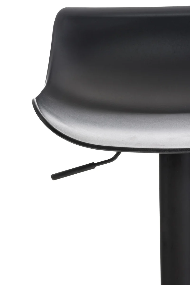 Lot de 2 tabourets de bar pieds trompette style contemporain avec repose-pieds hauteur réglable en plastique et métal noir 10_0000312