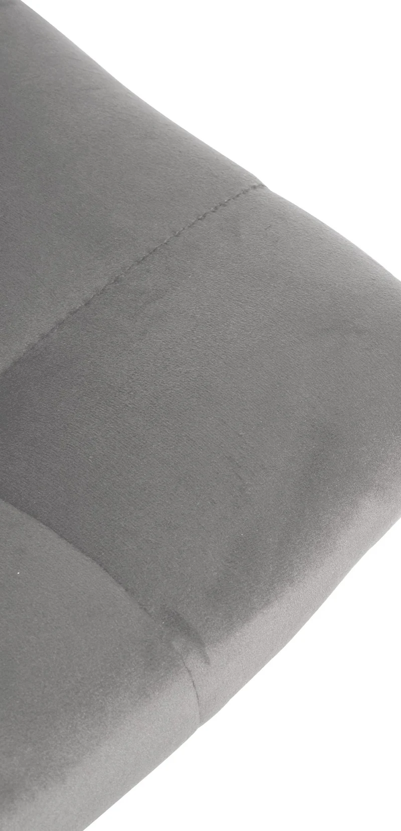 Lot de 2 tabourets de bar en velours gris base métal chromé réglable en hauteur et repose-pieds TDB10633