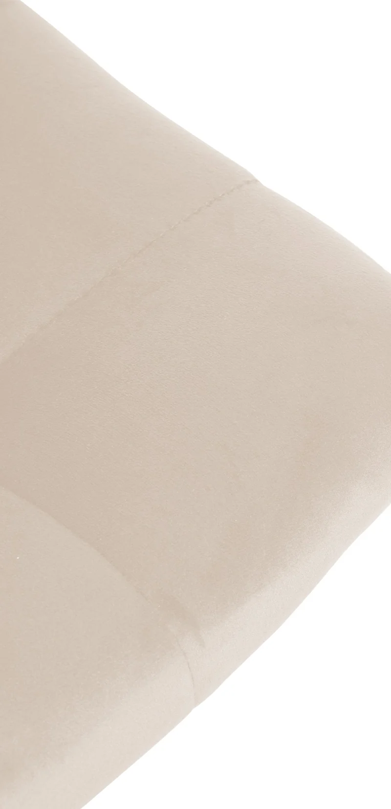 Lot de 2 tabourets de bar en velours crème base métal noir réglable en hauteur et repose-pieds TDB10625